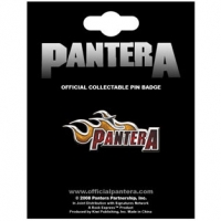 Металлический значок Pantera - Flaming Logo