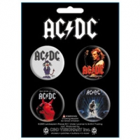 Набор из 4-х значков AC/DC - Black
